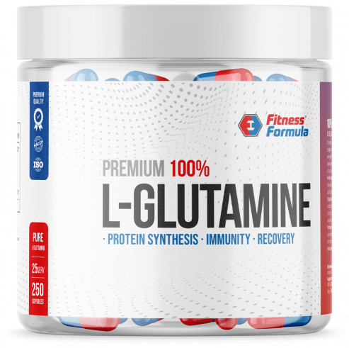 Fitness Formula L-Glutamine, Глутамин, 250 капсул