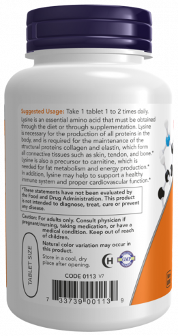 NOW L-Lysine 1000 mg, 100 таблеток NOW L-Lysine 1000 mg, 100 таблеток