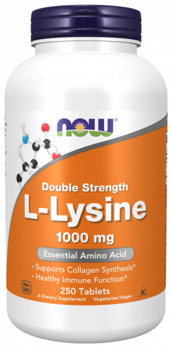 NOW L-Lysine 1000 mg, 250 таблеток