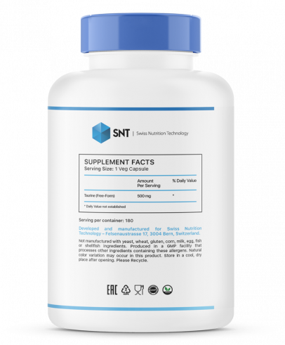SNT Taurine, 180 капсул SNT Taurine, 180 капсул