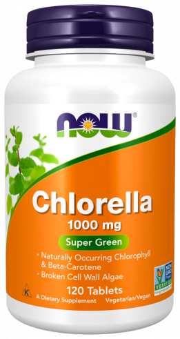 NOW Chlorella, Хлорелла, 120 таблеток