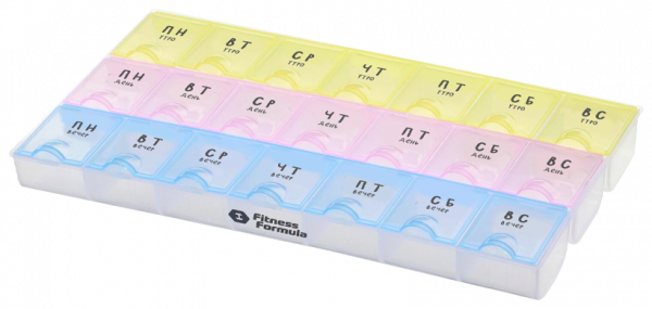 Fitness Formula Таблетница Утро День Вечер, 21 отделение