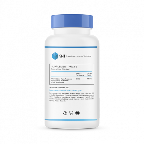 SNT Vitamin E, Витамин Е, 150 капсул