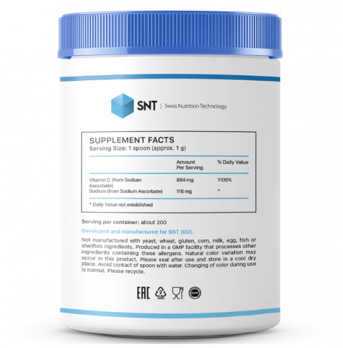 SNT Sodium Ascorbate Powder, 200 грамм SNT Sodium Ascorbate Powder, 200 грамм