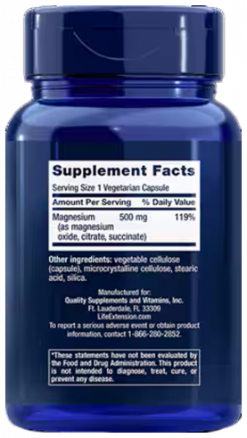 Life Extension Magnesium 500 mg, 100 капсул