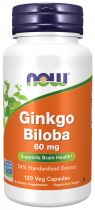 NOW Ginkgo Biloba, Гинкго Плюс, 120 капсул