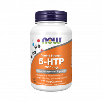 NOW Double strength 5-HTP 200 mg, Двойная сила 5-HTP 200 мг, 120 капсул