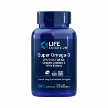 Life Extension Super Omega-3 EPA/DHA Fish Oil, Sesame Lignans &amp; Olive Extract, 240 капсул